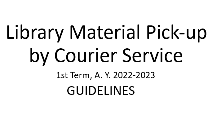 Library Material Pick-up by Courier Service